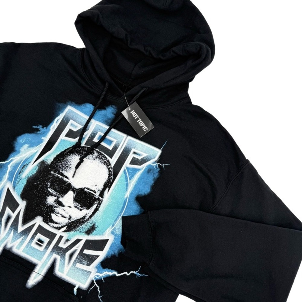 POP SMOKE NEW Large Hoodie Black‎ King of New York Graphic Rap Merch Hot Topic